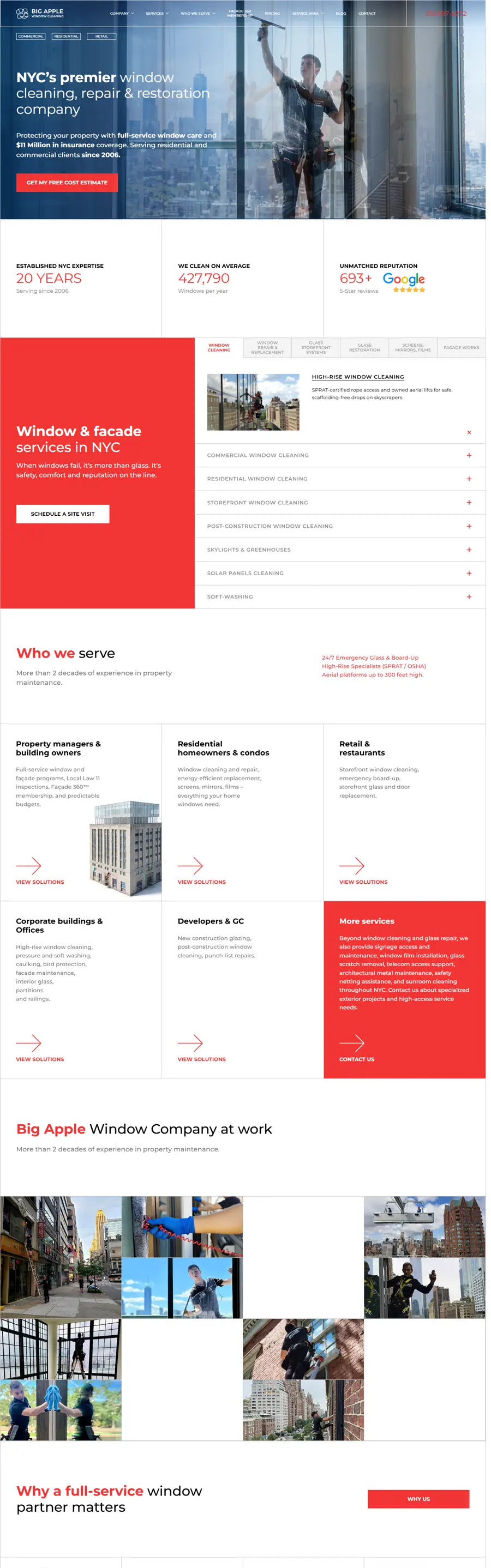 Big Apple Window Cleaning: their page as it runs today