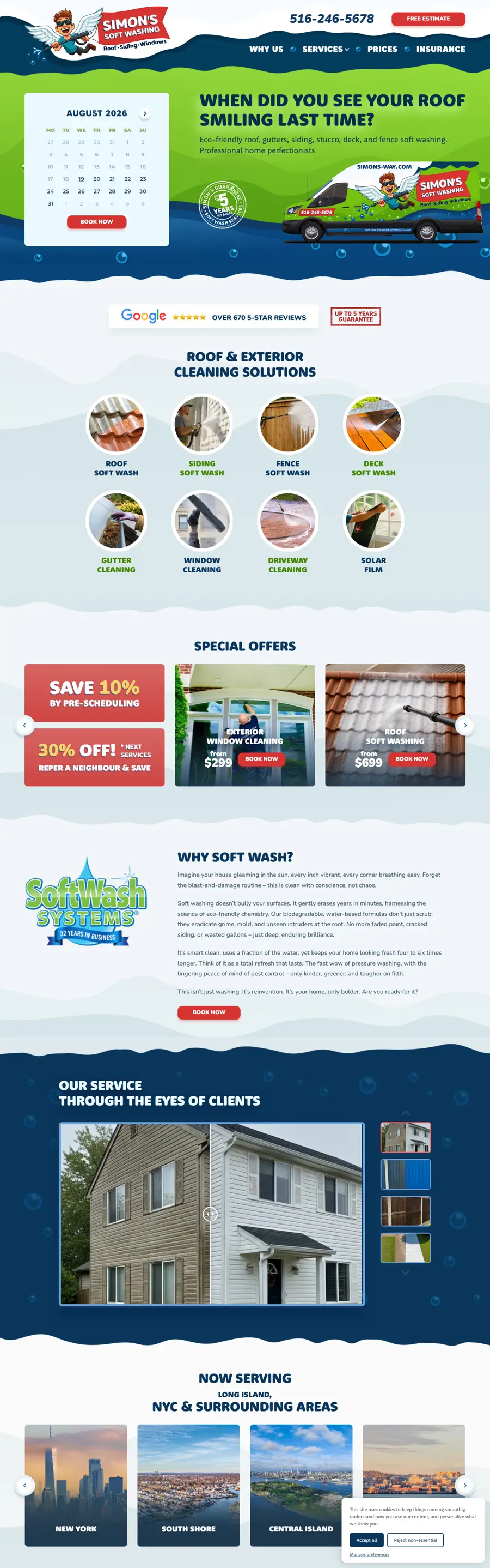 Simon's Soft Washing: their page as it runs today